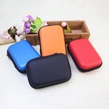 1piece SSD Case 2.5 Inch External USB Hard Drive Disk HDD Carry Package Cover Storage Bag Practical Mobile Disk Box Mobile Power Pack Earphone Storage Bag Hard Disk Box Zipper Pouch