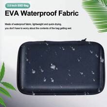 1piece SSD Case 2.5 Inch External USB Hard Drive Disk HDD Carry Package Cover Storage Bag Practical Mobile Disk Box Mobile Power Pack Earphone Storage Bag Hard Disk Box Zipper Pouch