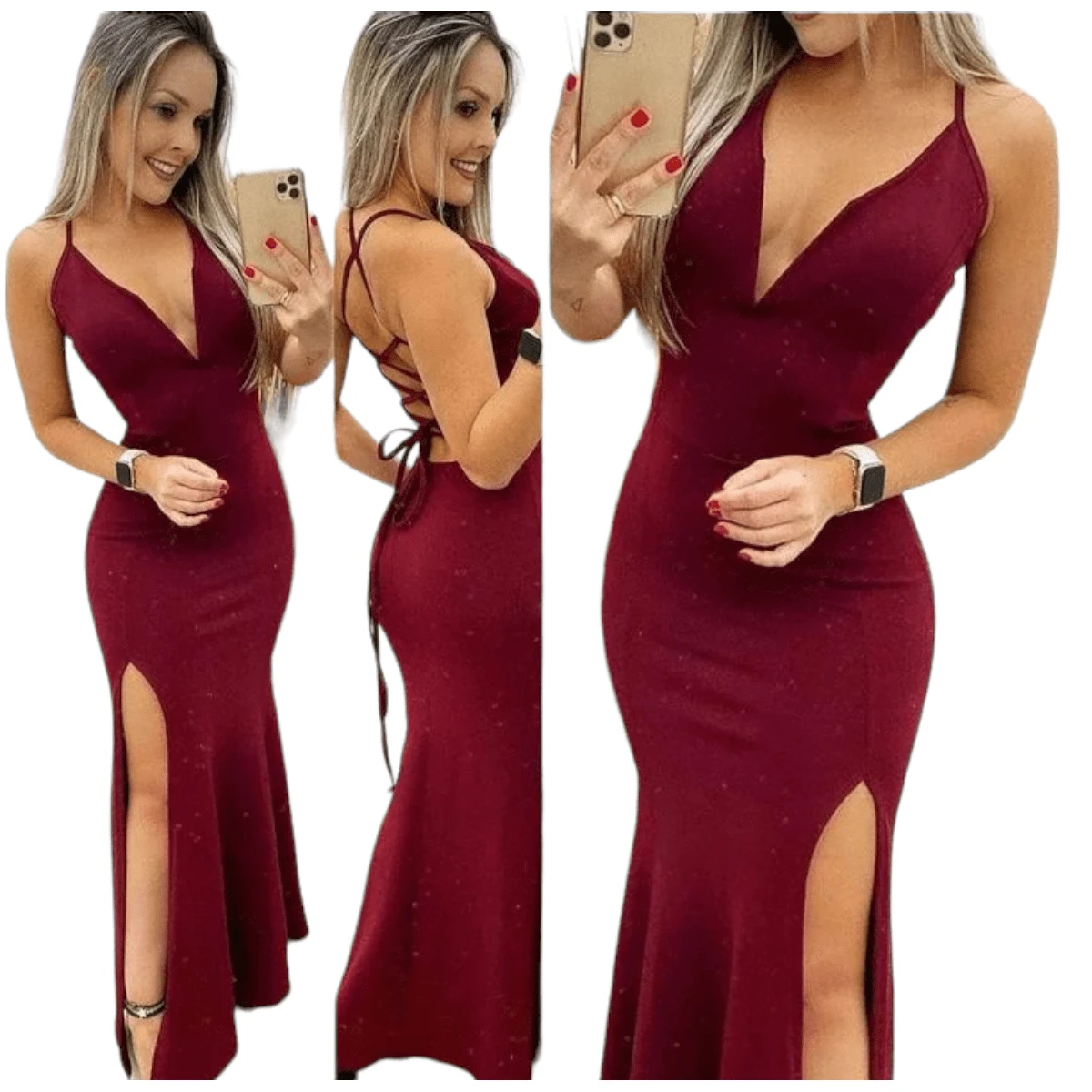 Women Prom & Evening Dresses - Color caoba - Ver 1