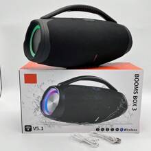 BoomsBox3 Bluetooth V5.1 Speaker Speaker Portable Side RGB Light - Black - View 4