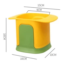 Picador Cortador Verduras Presión Manual Desarmable Facil Lavado Cortadora De Papas Etc - Amarillo - Ver 5