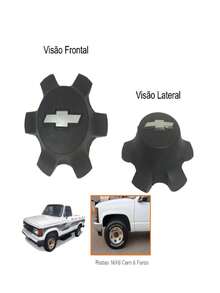 Kit 5 Calotas Central Da Roda D20 85 Até 96 Gravata Prata