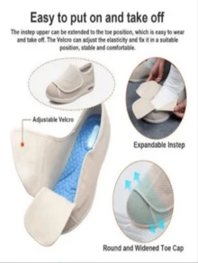 Zapatos de baile de mujeres colchón de aire absorción de impacto tejido perezoso , deportivo & casual - Negro - Ver 5