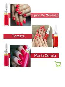 Kit com15 cores de Esmalte Impala - Tons Escuros e Vermelho Atacado Manicure Pedicure - Vermelho - Visão 5