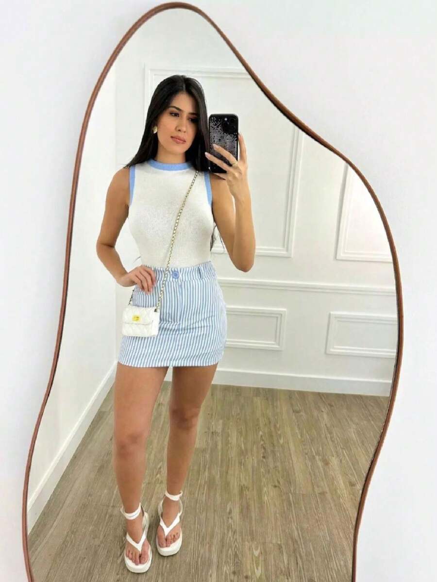 Women Skirts - 藍色 - 查看 1