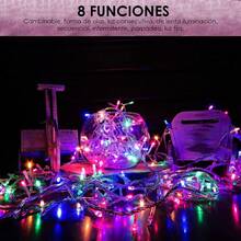 Christmas Led Light Series 200 Multicolor Light Bulbs 9.5 Meters Transparent Cable - Multicolor - View 3