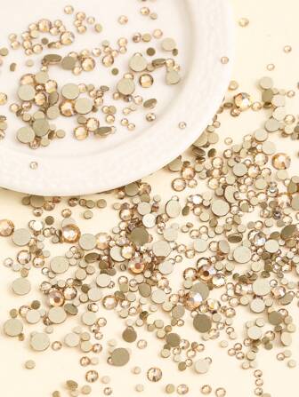 Mixed Size Glass Rhinestones Non Hotfix FlatBack Glue On Nail Gems Strass Glitter Bling Rhinestone Crystal Beads For Nail Art, Shoes , Bags , Dress, Mugs, Bottles, Tumblers, Mobile ,MakeUp DIY Accessories