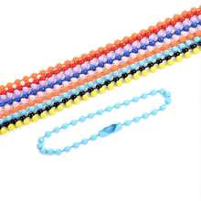 60入組10cm彩色圓珠鏈,適用於鑰匙扣、玩偶、裝飾品和diy珠寶製作