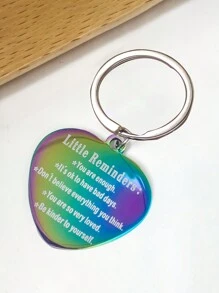 小提醒鑰匙扣,心理健康禮物,你夠了,給女兒媽媽的靈感禮物,給朋友的提醒禮物,擁抱禮物,自愛 1 件 - 彩色 - 查看 3