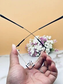 Men Eyeglasses - 黑色 - 查看 7