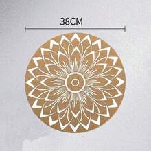 1入組假麻圓形pvc餐墊,耐高溫防水茶墊,豪華西式餐飲餐墊,38*38cm