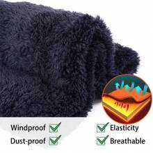 Sun Protective Anti UV Thick Puffy Fleece Fabric Outdoor Riding Neck Warmer With Adjustable Drawstring Design, Windproof And Warm, Soft And Skin-Friendly, Elastic, Suitable For Winter Cycling, Motorcycle Riding, Alpine Skiing, Hunting, Hiking