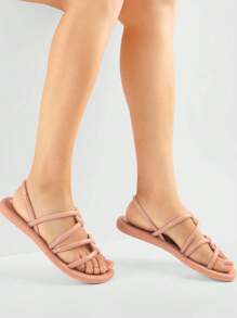Women Flat Sandals - pink cl yellow - View 3