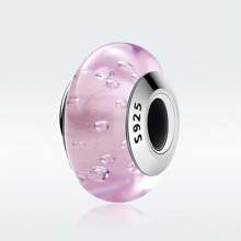 WOSTU 9 種不同款式 925 純銀歐洲穆拉諾玻璃珠適合手鍊項鍊 Diy 首飾 1 件 - 銀色 - 查看 17