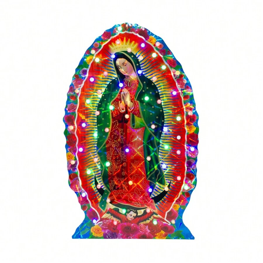 Virgen de Guadalupe con Luces LED decoración Cuadro decorativo con Iluminación LED - Multicolor - Ver 1