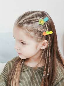 40 Unids/set Pinzas Para El Cabello Con Temática De Frutas Y Animales De Flores De Dibujos Animados Al Azar Para Niñas, Accesorios Para El Cabello De Bebé