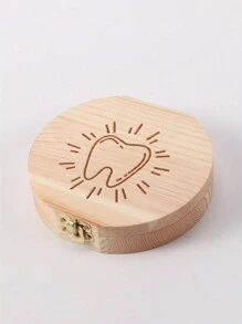 Wooden Teeth Storage Box, Teeth Storage Box Milk Teeth Storage, Wooden Milk Teeth Replacement Teeth Storage Box, Male And Female Umbilical Cord Fetal Hair Collection Commemorative Box Travel Essentials, Travel Organizer For Beach, Summer Vacation Back To School School Supplies Holiday Camping Holiday Essentials Accessories Mini Perfume For Women Perfume For Men Perfume Bottle - Apricot - View 3