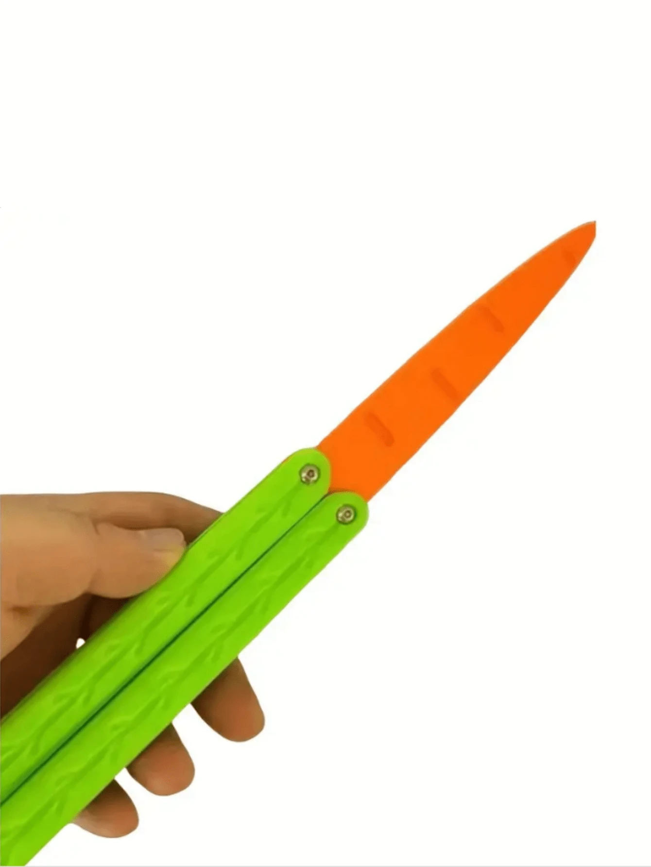 1入3d小白蘿蔔蝴蝶刀,重力胡蘿蔔蝴蝶刀,減壓推拉小玩具,無危險減壓玩具,生日禮物,派對小禮品