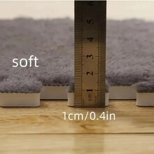 12入組紅粉色毛絨拼圖發泡地墊窗臺坐墊,方形鎖扣地毯毛絨面積地墊,具有保護性、防滑舒適的座墊發泡地墊,尺寸11.8*11.8*0.4英寸 - 彩色 - 查看 6