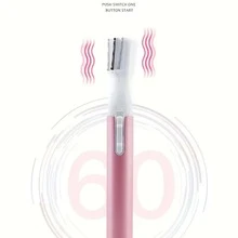 升級版眉毛修剪器,精確的女性電動剃刀,電池驅動的臉部毛髮除去器,沒有梳子感,適用於臉部、下巴、頸部、上唇,桃紅色 - 彩色 - 查看 9