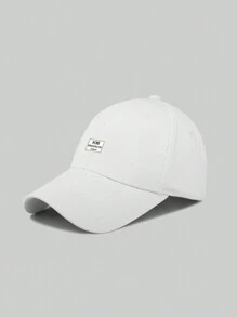 男士字母印花休閒棒球帽 - 白色 - 查看 2