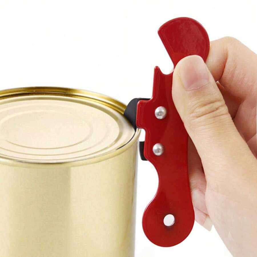 1件多用途開罐器簡易罐頭刀鸚鵡開罐器開瓶器創意禮品廚房用品 - 紅色 - 查看 1