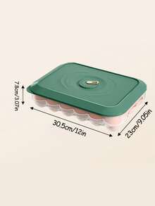 1pc Creative Egg Storage Box With Timer, Refrigerator Dedicated Egg Tray, Fresh-keeping Box Organizer - Green - View 7