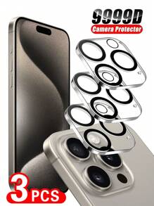 3-5 件/包透明镜头保护膜适用于 iPhone 15 Pro Max/15、iPhone 16 Pro/16 Plus、iPhone 14 Pro Max/14、iPhone 13 Pro Max/12/11 防刮 - 3片 - 查看 1