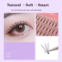 anlinnet DIY Eyelash Extensions 60 Clusters Manga Lashes Volume Individual Eyelashes Extensions Lash Clusters DIY At Home