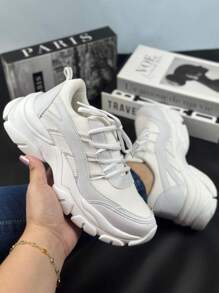 Women Wedge Sneakers - 白色 - 查看 3