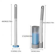 Bộ 1 chổi vệ sinh bồn cầu dùng một lần gắn tường, chổi vệ sinh vô trùng & không có điểm mù, thiết kế cán dài, vật dụng thiết yếu trong phòng tắm, dụng cụ gia đình - Bộ 6 đầu cọ thơm hoa oải hương - Xem 11