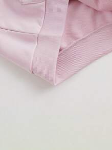 MARC&JANIE Boys' & Girls' Casual Fashion Loose Fit Letter Printed Hooded Sweatshirt For Sports, Autumn - Baby Pink - View 8