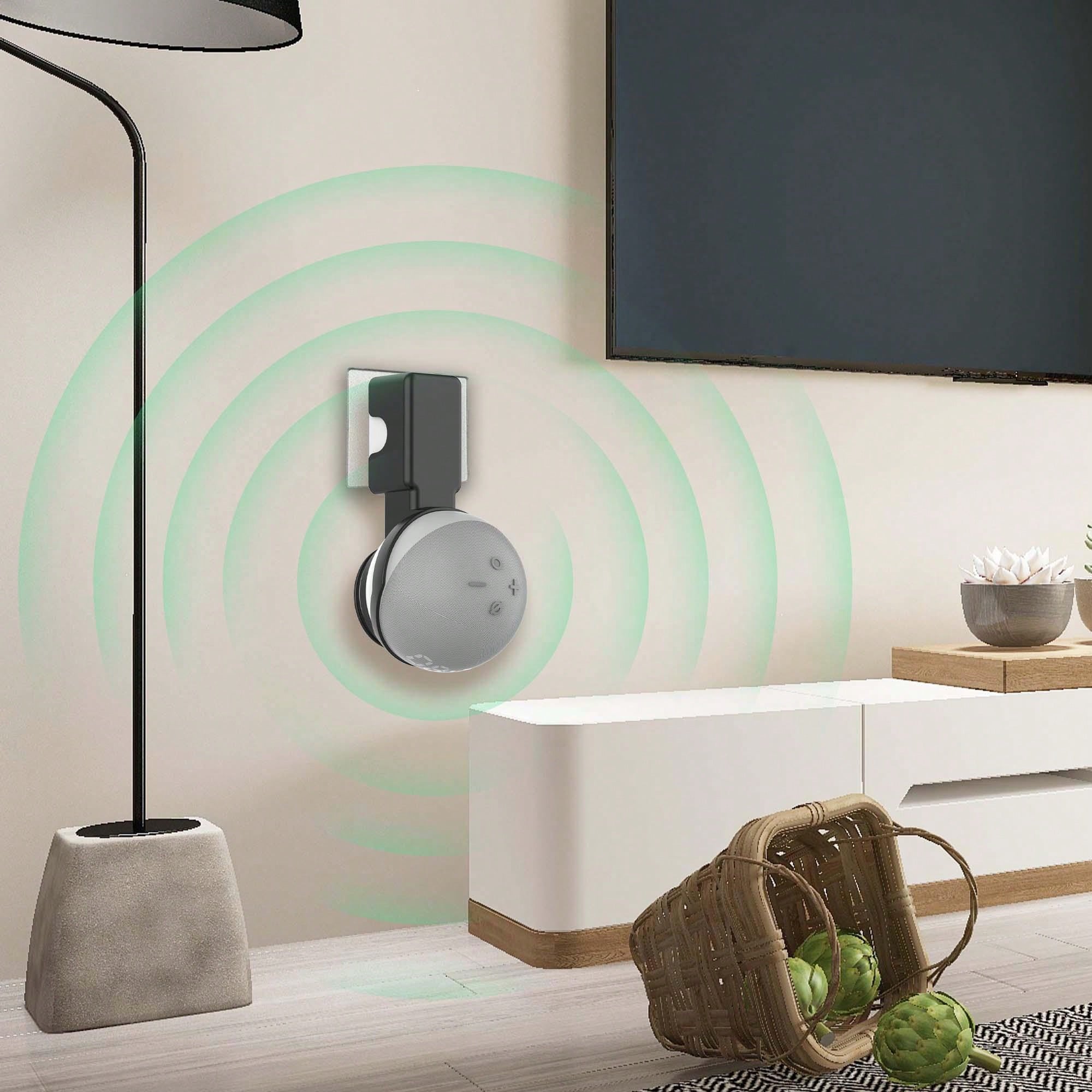 1pc Black Pc Plastic With Echo Dot 4th & 5th Gen Smart