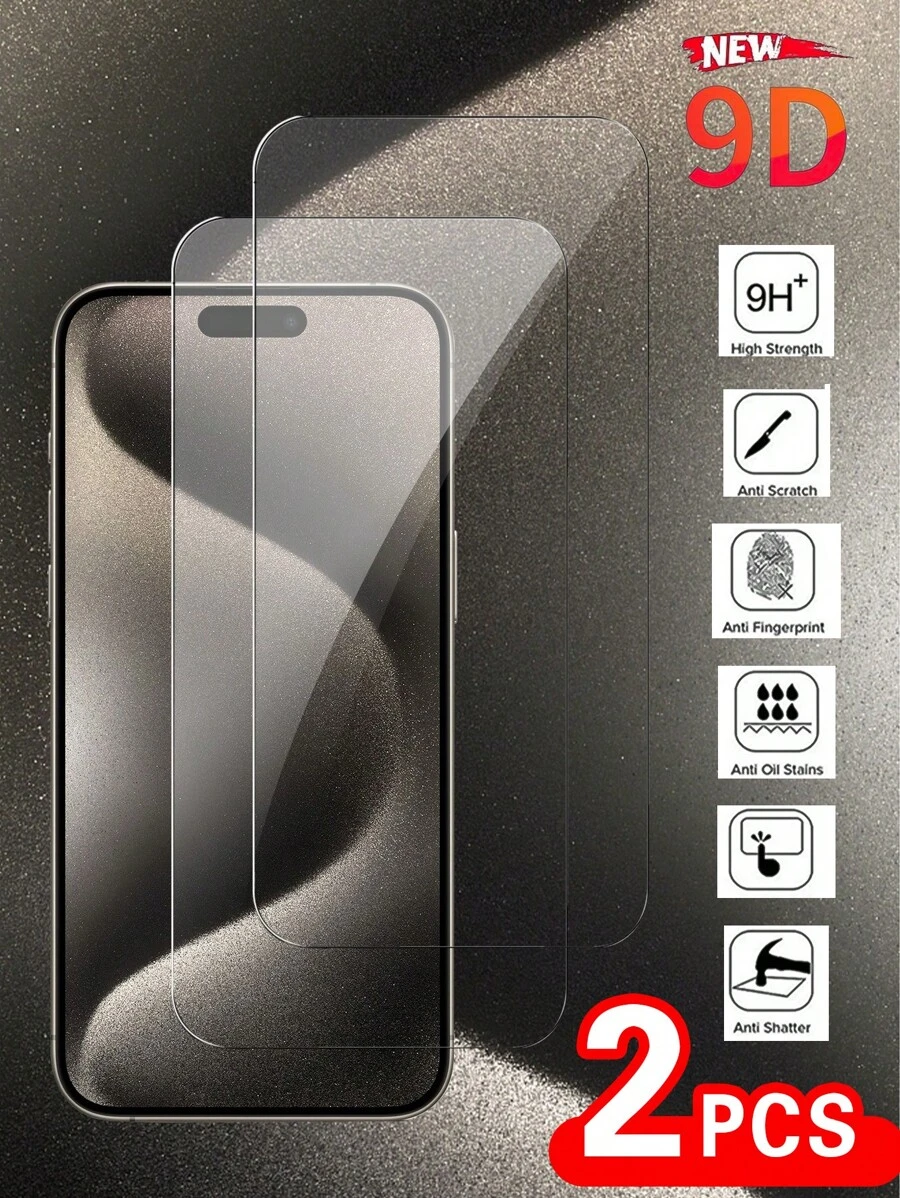 2 Gói Phim Dán Điện Thoại Di Động Apple Toàn Màn Hình HD Thích Hợp Cho IPhone16e/17Promax/15Promax/16pro/16/15plus Chống Rơi Phù Hợp Cho IPhone14promax/14pro/14 Phim Bảo Vệ Phù Hợp Cho IPhone13promax/13pro/12/11 Phim Kính Cường Lực - Trong sáng - Xem 1