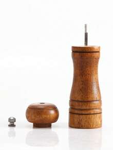 1 件木胡椒研磨機,手動鹽和胡椒瓶,非常適合廚房、燒烤、牛排