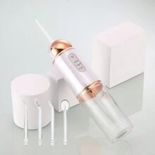 1pc Rechargeable Water Flosser With 4 Nozzles, Portable Oral Irrigator, Cordless Dental Floss, Diy Mode - White - View 11