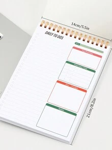 52 Hojas/pieza Bloc De Notas Con Lista De Tareas Pendientes, Planificador Diario Sin Fecha, Cuaderno Con Plan De Día, Agenda, Organización Sencilla Para Hacer Bloc De Notas, 8,5*5,5 Pulgadas - Multicolor - Ver 5