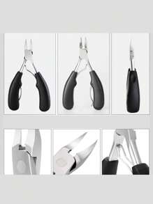 Ingrown Toenail Nipper With Toenail Lifter, Nail Nipper, Cuticle Nipper, And Nail File - Black - View 5