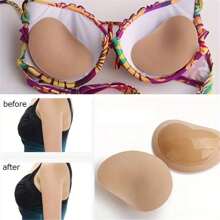 隱形黏貼式提拉文胸,無肩帶和無縫聚攏自黏文胸,柔軟且具支撐力,女士內衣內衣