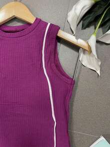 Women T-Shirts - 紫色 - 查看 3