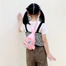 Cangurera para niños con diseño de tiburon, cute para los niños - Rosa - Ver 5