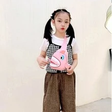 Cangurera para niños con diseño de tiburon, cute para los niños - Rosa - Ver 4