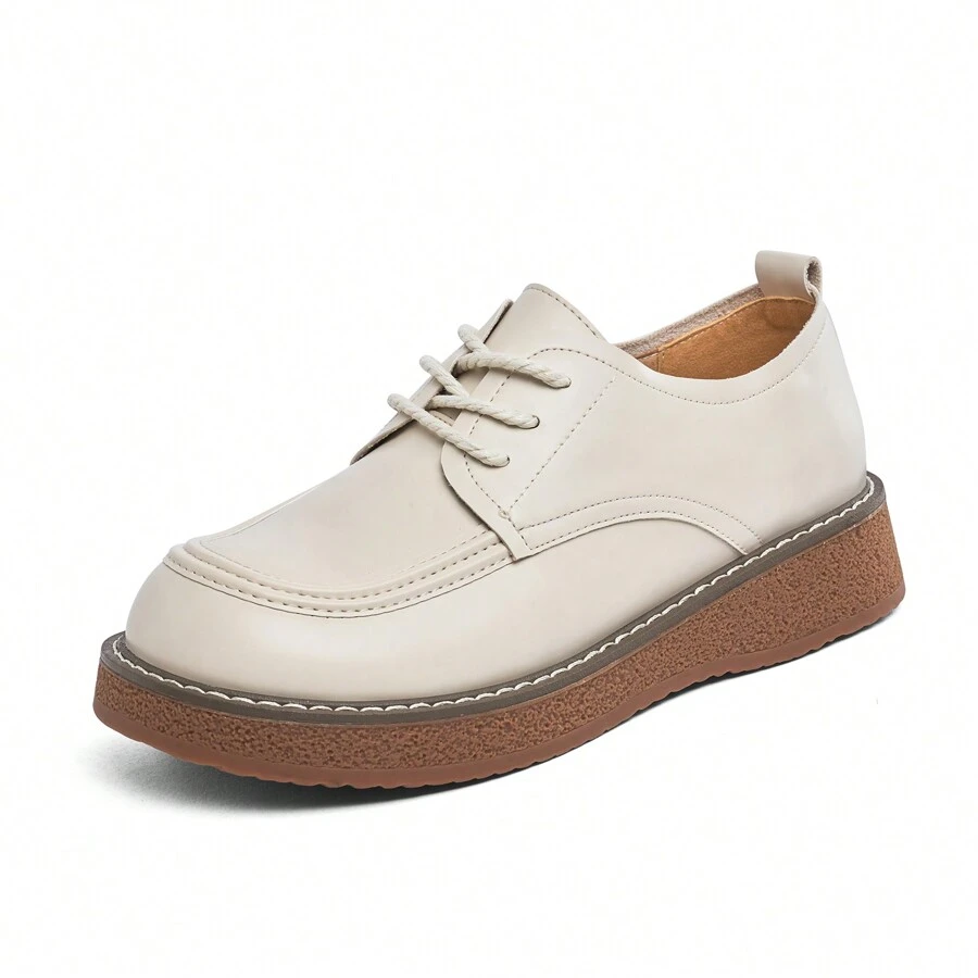 Ladies' Oxford Shoes In Beige - Beige - View 1