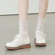 Ladies' Oxford Shoes In Beige - Beige - View 5