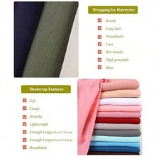 2入組黑色和米色婦女髮圈,彈性髮帶組