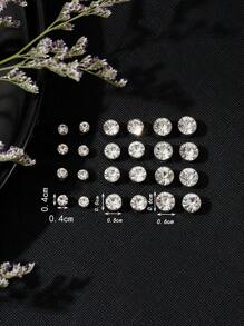 12 Paires De Boucles D'oreilles Aimantées 4 Mm Montées Sur Carte