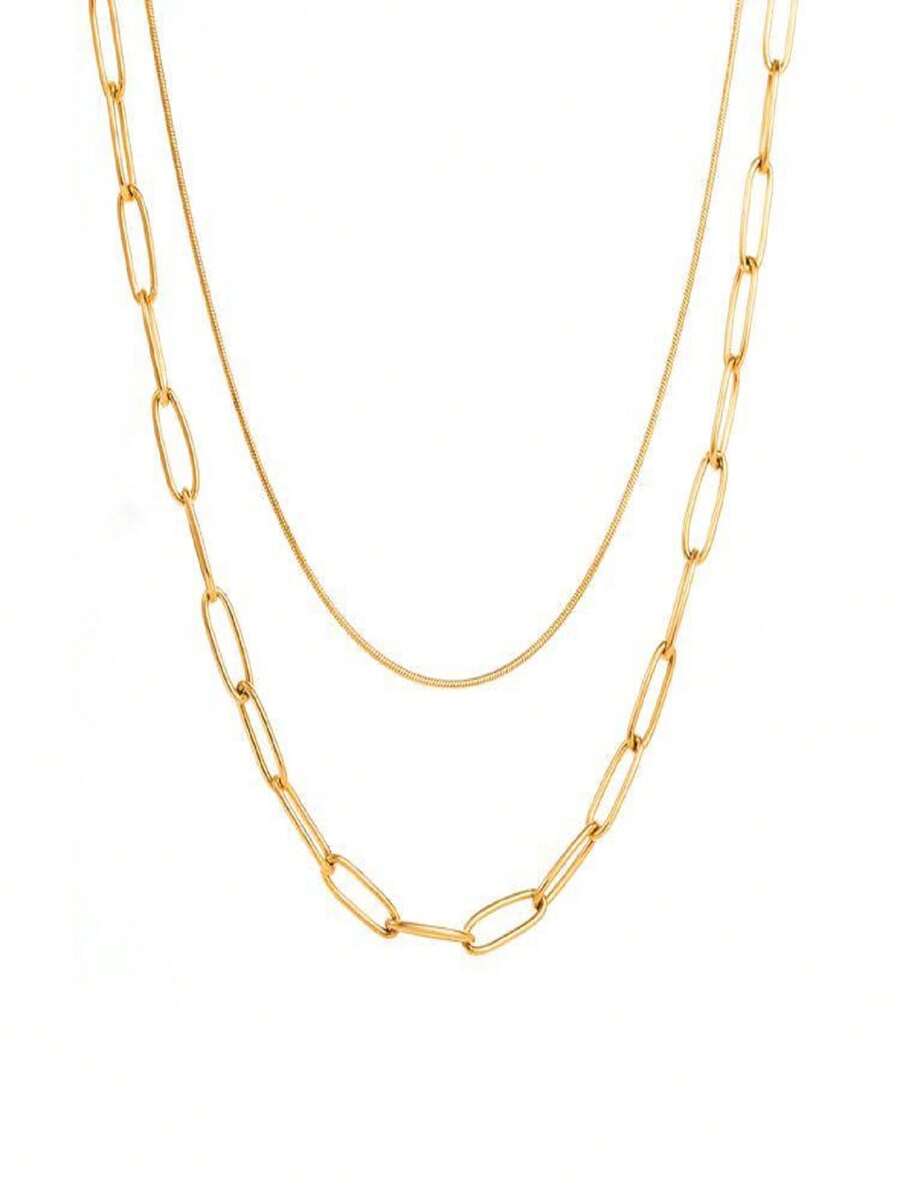 Basic Stainless Steel Chain - Gold - View 1