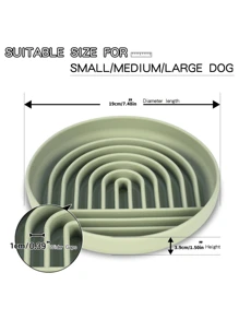 緩慢進食狗碗,綠色矽膠緩慢進食碗,矽膠碗和舔垫,健康飲食,停止狼吞虎嚥,減少脹氣不滑動吸附,可用於微波爐,可放入洗碗機