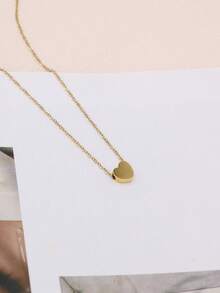 1 Miếng Đúng mốt Tối giản Tông vàng Thép không gỉ Mặt dây chuyền trái tim , Hoàn hảo Đối với Của phụ nữ Hằng ngày & Lễ hội Mặc - Vàng - Xem 2