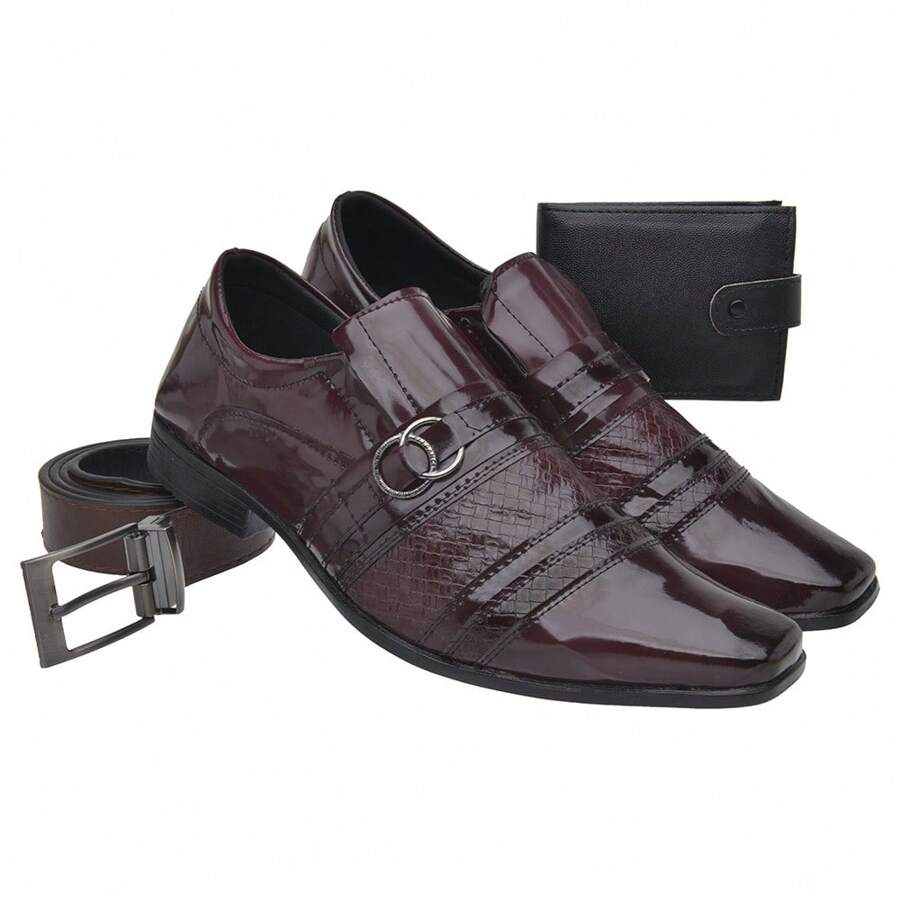 Dress Shoes - Màu Đỏ Sâu - Xem 1